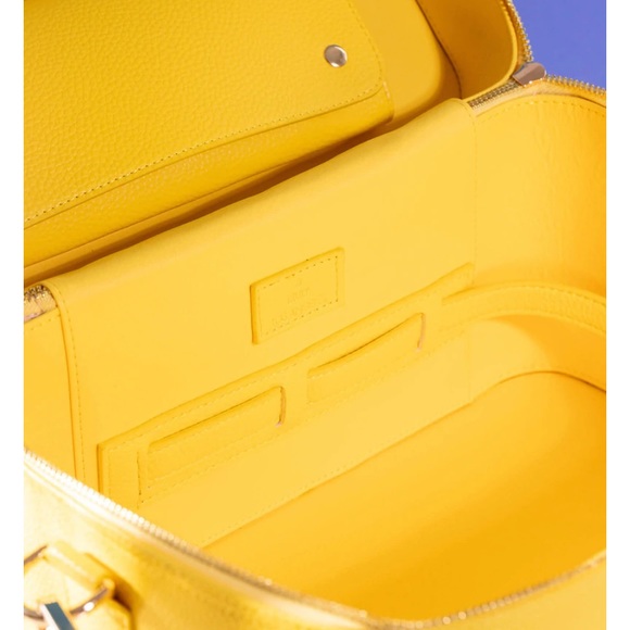 💛Truly Yellow Vegan Leather Trunk - Picture 14 of 14